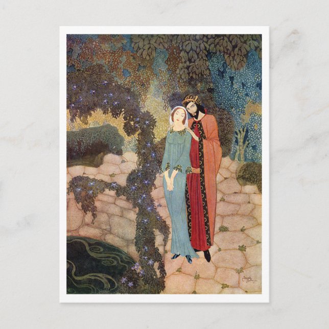 Carte Postale Illustration vintage Edmund Dulac (Devant)