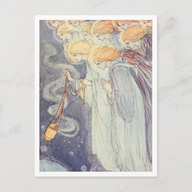 Carte Postale Illustration Vintage Heavenly Angels (Devant)