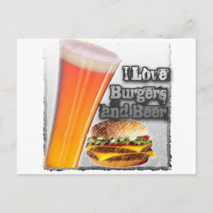 Carte Postale ILoveBurgeretBeer Tall One