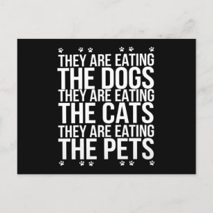 Carte Postale Ils Mangent Les Chiens Les Chats Les Animaux Trump