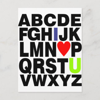 CARTE POSTALE ILU ALPHABET