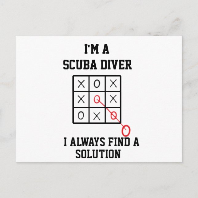 Carte Postale Im A Scuba Diver Je Trouve Toujours Une Solution C (Devant)