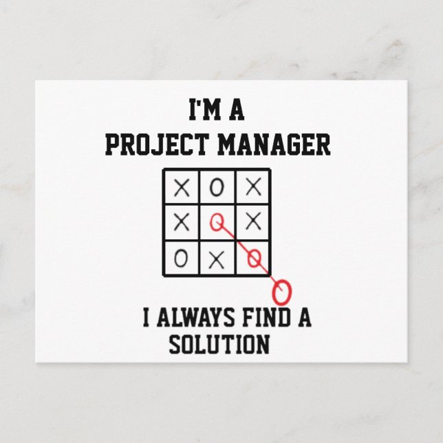 Carte Postale Im Chef De Projet Je Trouve Toujours Une Solution (Devant)