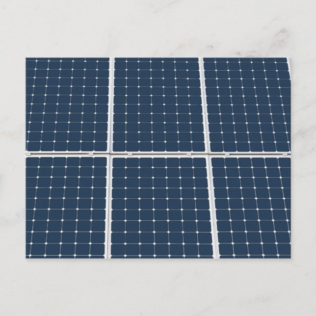 Carte Postale Image amusante d'un panneau solaire (Devant)