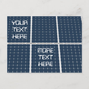 Carte Postale Image amusante d'un panneau solaire