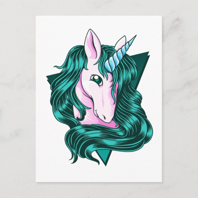 Carte Postale Image clipart Unicorne (Devant)