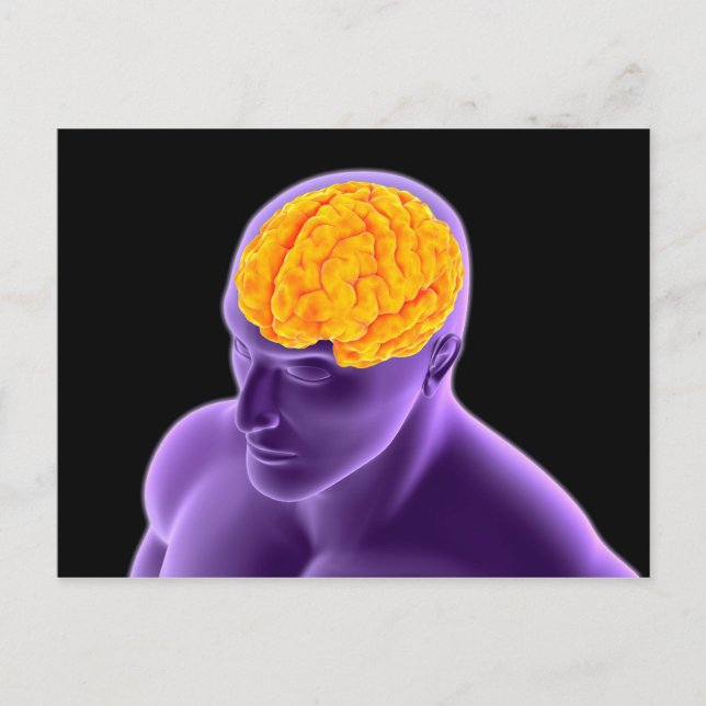 Carte Postale Image Conceptuelle Du Cerveau Humain 8 (Devant)