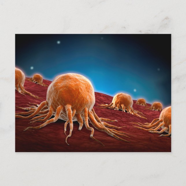Carte Postale Image Conceptuelle Du Virus Du Cancer 3 (Devant)
