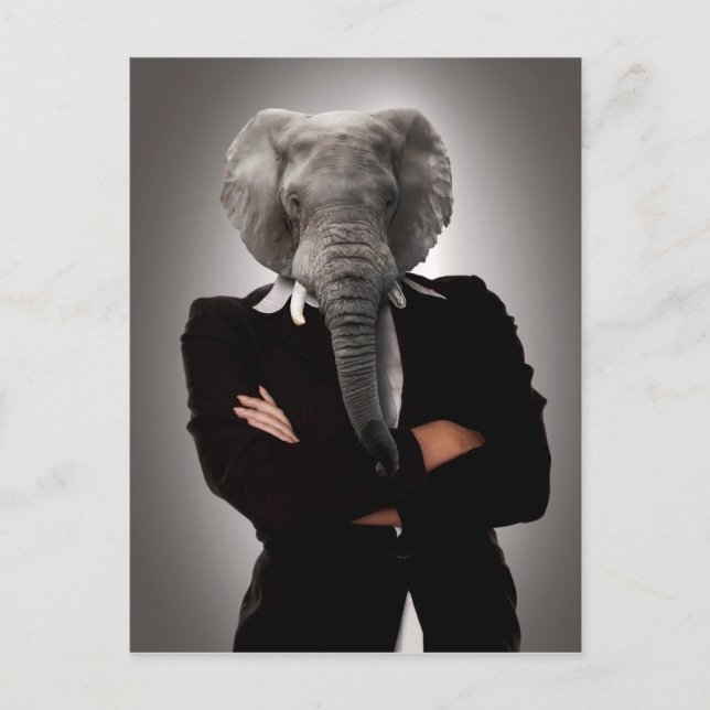 Carte Postale Image conceptuelle d'une femme d'affaires. (Devant)