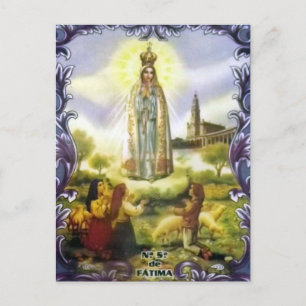 Carte Postale Image de l'apparition Notre Dame de Fatima