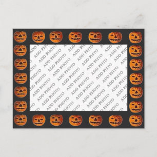 Carte Postale Image de motif de cadre de Jack o' Lantern vintage