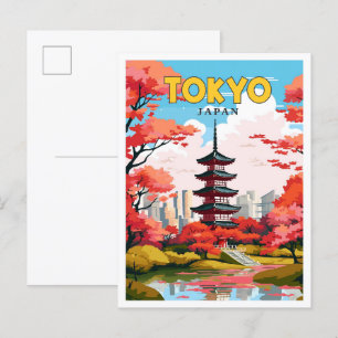 Carte Postale Image de voyage vintage Tokyo Japon