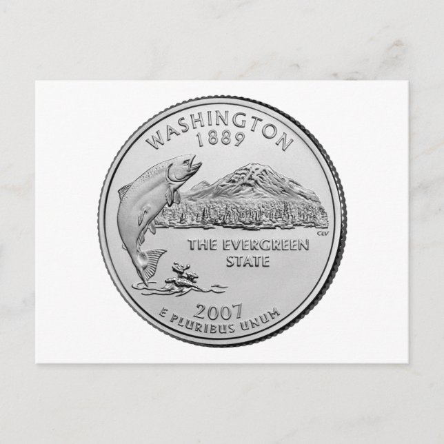Carte Postale Image du quart de Washington (Devant)