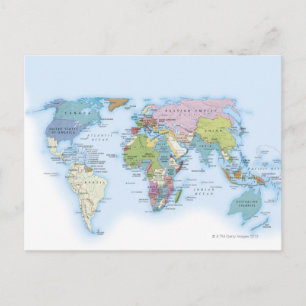 Carte Postale Image numérique du monde en 1900