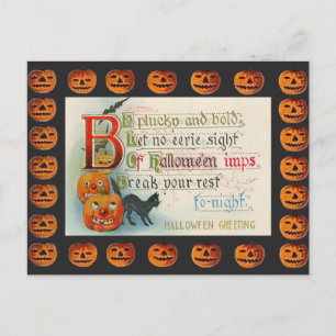 Carte Postale Images d'Halloween vintages