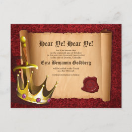 Carte Postale Imaginaire Chevalier Médiéval Bar Mitzvah Enregist