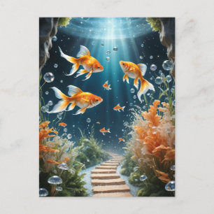 Carte Postale Imaginaire de poisson rouge
