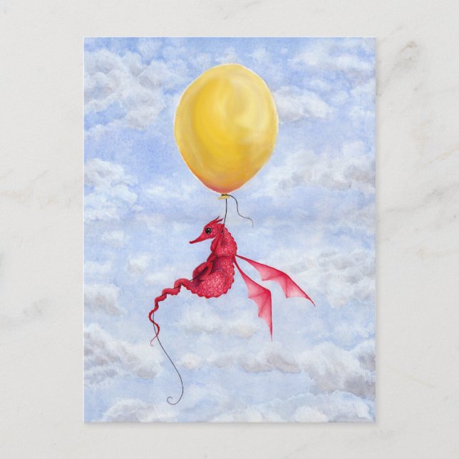 Carte postale Imaginaire Dragon Art - en l'air (Devant)