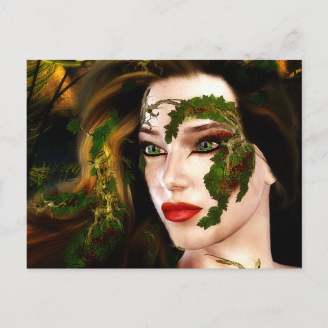 Carte Postale Imaginaire Dryad de la forêt (Devant)