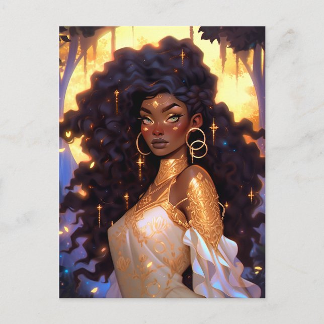 Carte Postale Imaginaire femme Art Africain Américain (Devant)