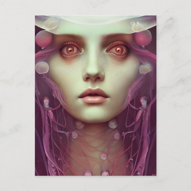 Carte Postale Imaginaire femme méduse (Devant)