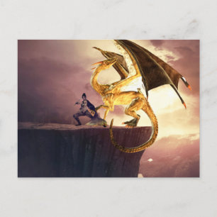 Carte Postale Imaginaire Gold Dragon