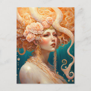 Carte postale Imaginaire Octopus Mermaid