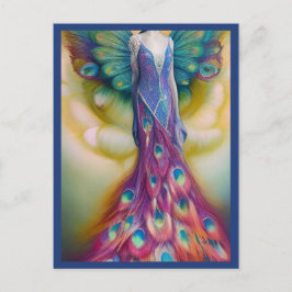 Carte Postale Imaginaire Peacock Mariage robe Fairytale Forest