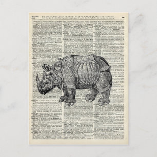 Carte Postale Imaginaire steampunk Rhinoceros