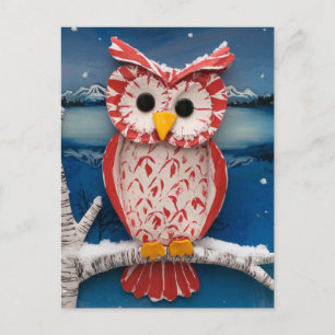Carte Postale Imaginaire Sucre de canne Chouette encaustique bou