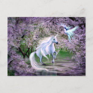 Carte Postale Imaginaire Unicorne de printemps