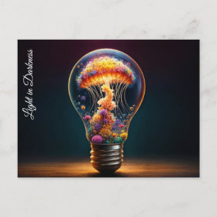 Carte Postale Imaginaire verre bulbe aquatique luminosité créati