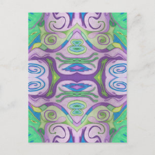 Carte postale Imaginaire vert violet