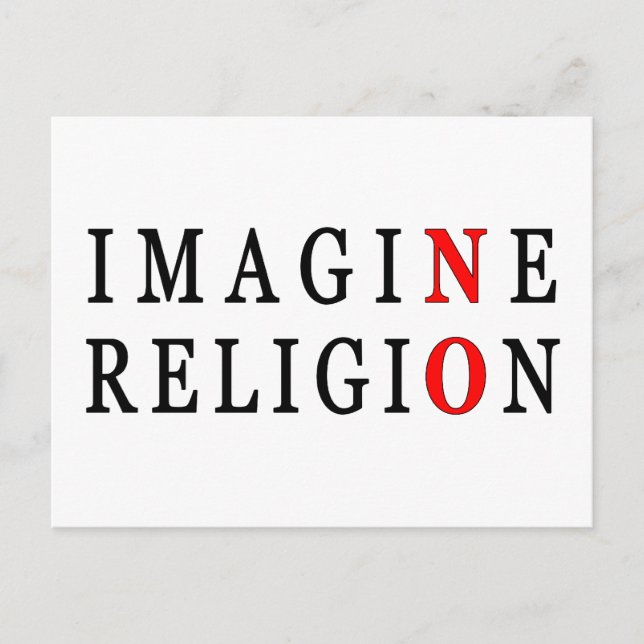 Carte Postale Imaginez Pas De Religion (Devant)