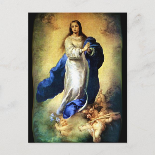 Carte Postale Immaculée Conception de la Vierge Marie - Murillo (Devant)