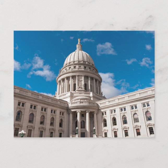Carte Postale Immeuble du Capitole de l'État du Wisconsin (Devant)