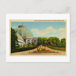 Carte Postale Immeuble horticole, Belle Isle Park, Michigan