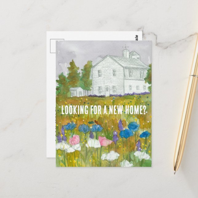 Carte Postale Immobilier Acheter Un Mailer Marketing Maison (Devant/Arrière en situation)