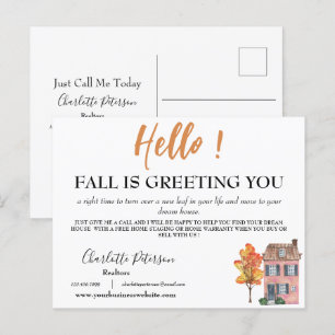 Carte Postale Immobilier Automne Marketing Agriculture