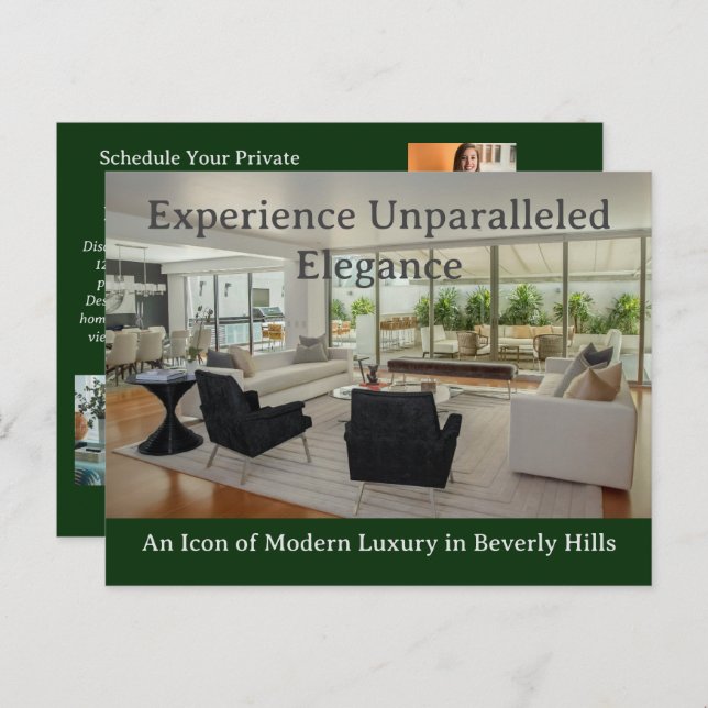 Carte Postale Immobilier de luxe (Devant / Derrière)