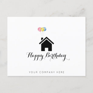 Carte Postale Immobilier Joyeux Ballons d'anniversaire