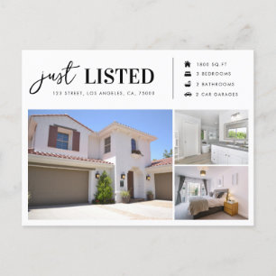Carte Postale Immobilier juste répertorié Realtor Marketing