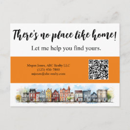 Carte Postale Immobilier No Place Like Home Marketing Jaune