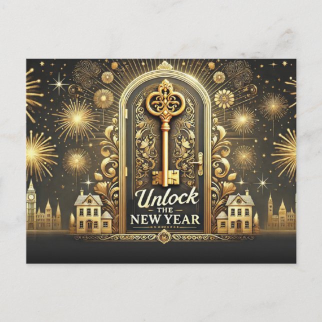 Carte postale Immobilier - Nouvel An (Devant)