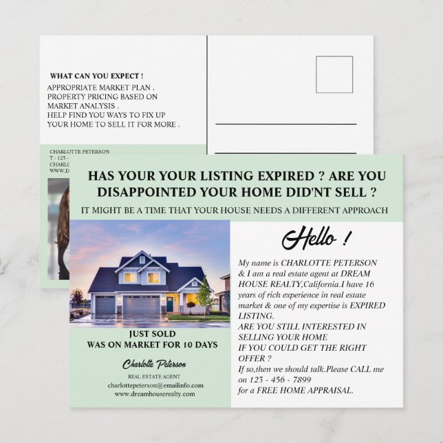 Carte Postale Immobilier photo unique Annonce expirée (Devant / Derrière)