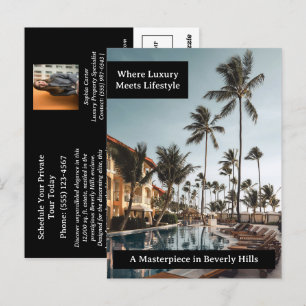 Carte postale immobilière de luxe personnalisée