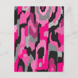 Carte Postale Impression Abstraite rose et noire