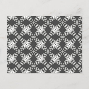 Carte Postale Impression atomique moderne du milieu du siècle -