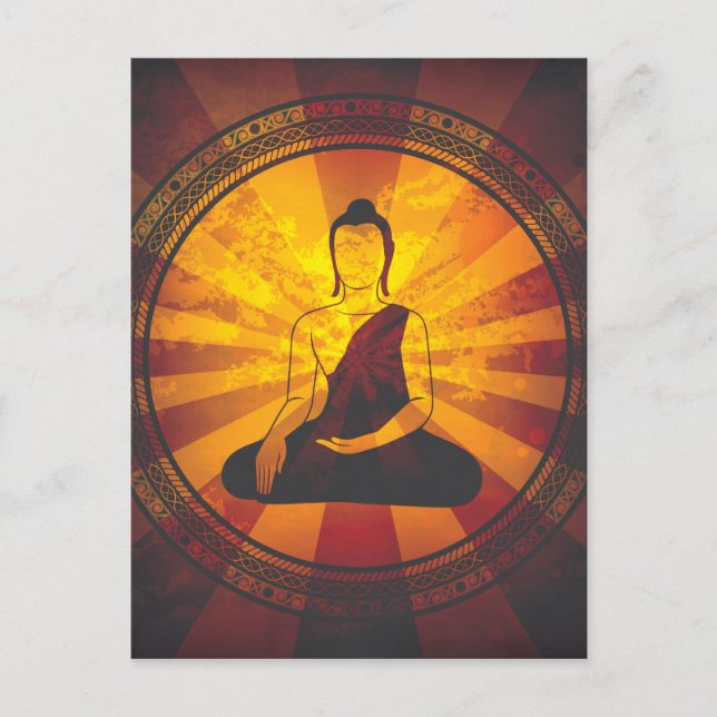 Carte Postale Impression Bouddha vintage (Devant)