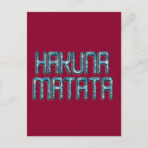Carte Postale Impression d'art 3D Hakuna Matata